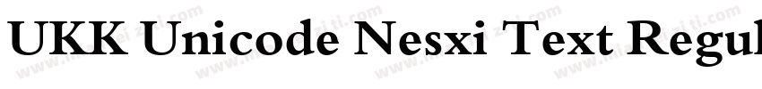 UKK Unicode Nesxi Text Regular字体转换